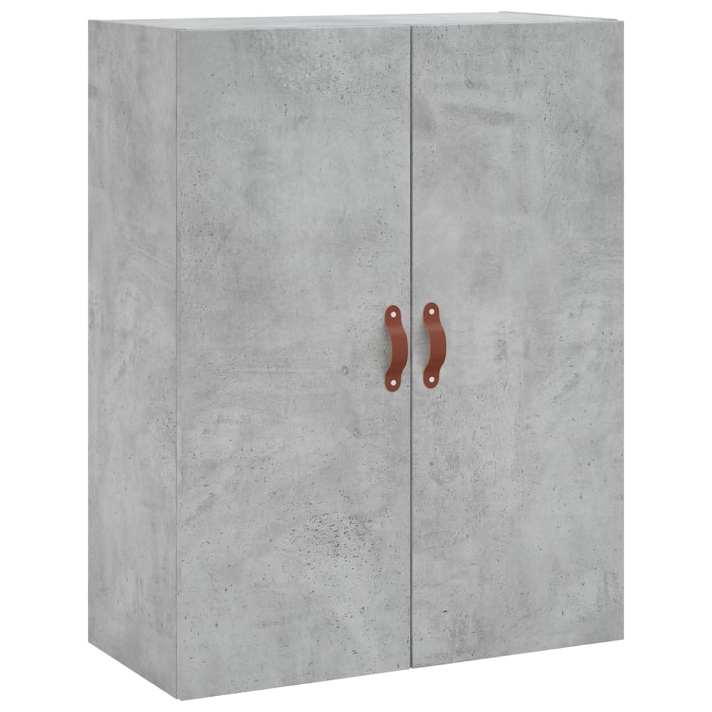 Visoka komoda siva betona 69,5x34x180 cm od konstruiranog drva