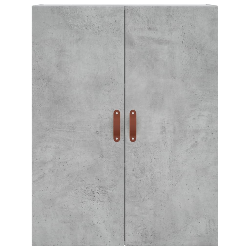 Visoka komoda siva betona 69,5x34x180 cm od konstruiranog drva