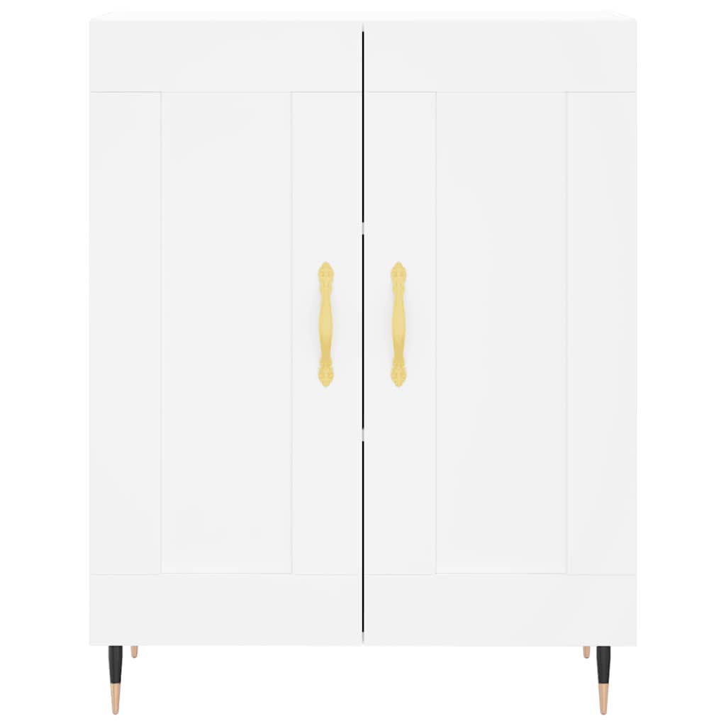 Visoka komoda bijela 69,5x34x180 cm konstruirano drvo