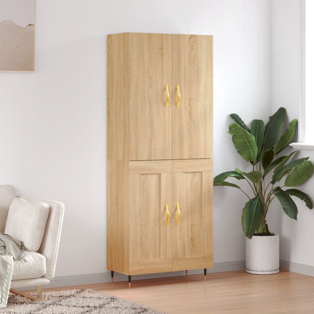 Visoka komoda hrasta sonome 69,5x34x180cm od konstruiranog drva