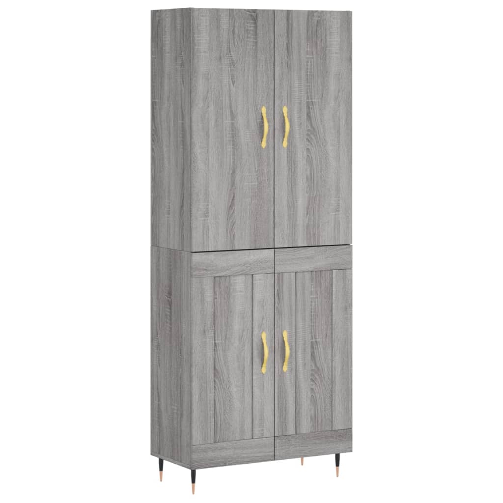 Visoka komoda siva sonome 69,5x34x180 cm od konstruiranog drva