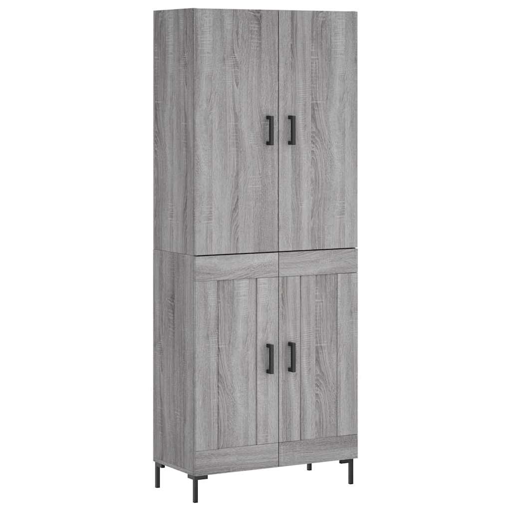 Visoka komoda siva sonome 69,5x34x180 cm od konstruiranog drva
