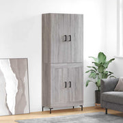 Visoka komoda siva sonome 69,5x34x180 cm od konstruiranog drva