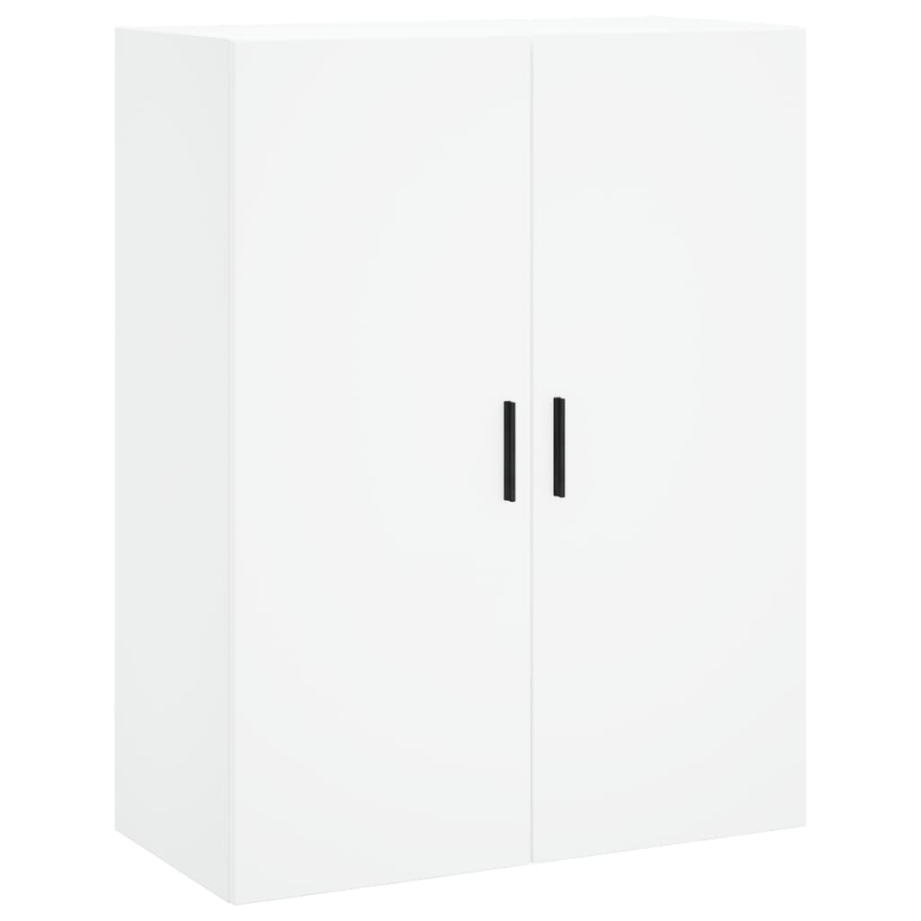 Visoka komoda bijela 69,5x34x180 cm konstruirano drvo