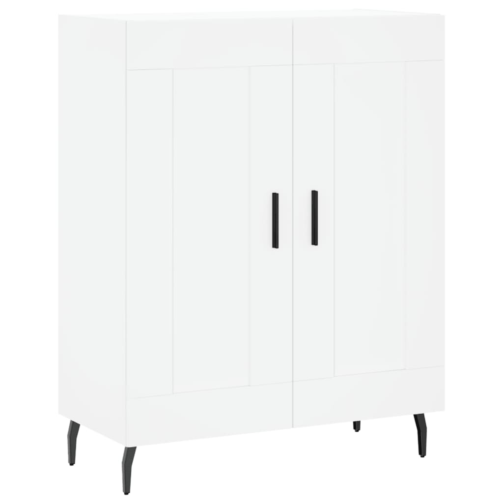 Visoka komoda bijela 69,5x34x180 cm konstruirano drvo