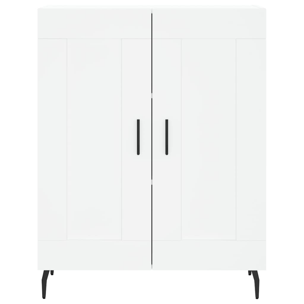 Visoka komoda bijela 69,5x34x180 cm konstruirano drvo
