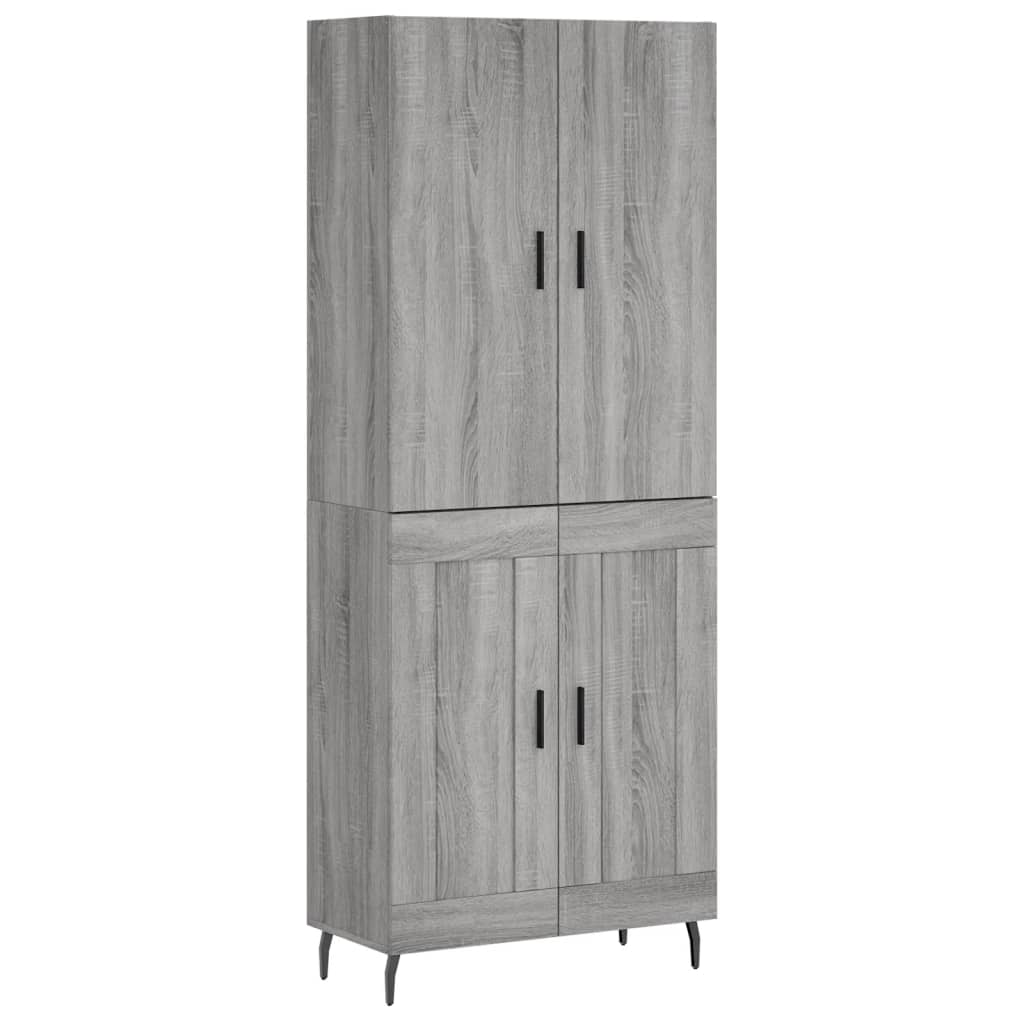 Visoka komoda siva sonome 69,5x34x180 cm od konstruiranog drva