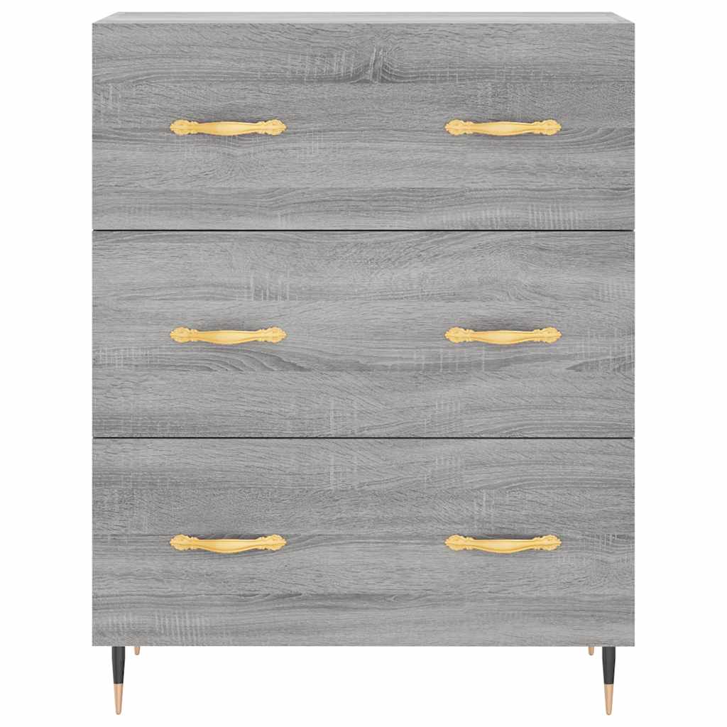 Visoka komoda siva sonome 69,5x34x180 cm od konstruiranog drva