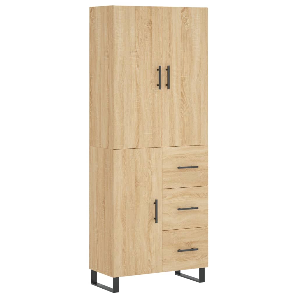Visoka komoda hrasta sonome 69,5x34x180cm od konstruiranog drva