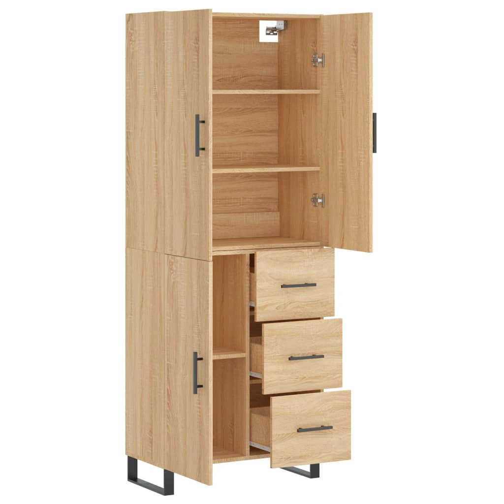 Visoka komoda hrasta sonome 69,5x34x180cm od konstruiranog drva
