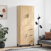 Visoka komoda hrasta sonome 69,5x34x180cm od konstruiranog drva