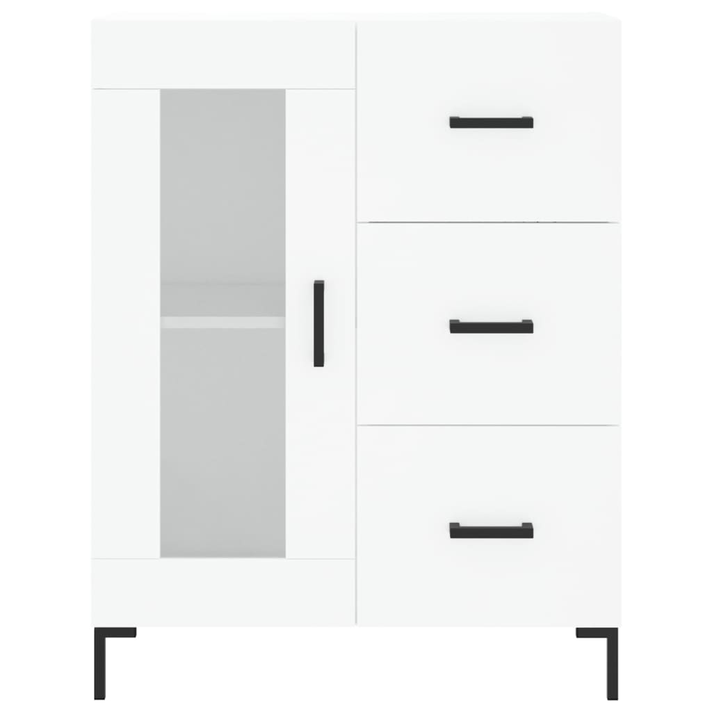 Visoka komoda bijela 69,5x34x180 cm konstruirano drvo