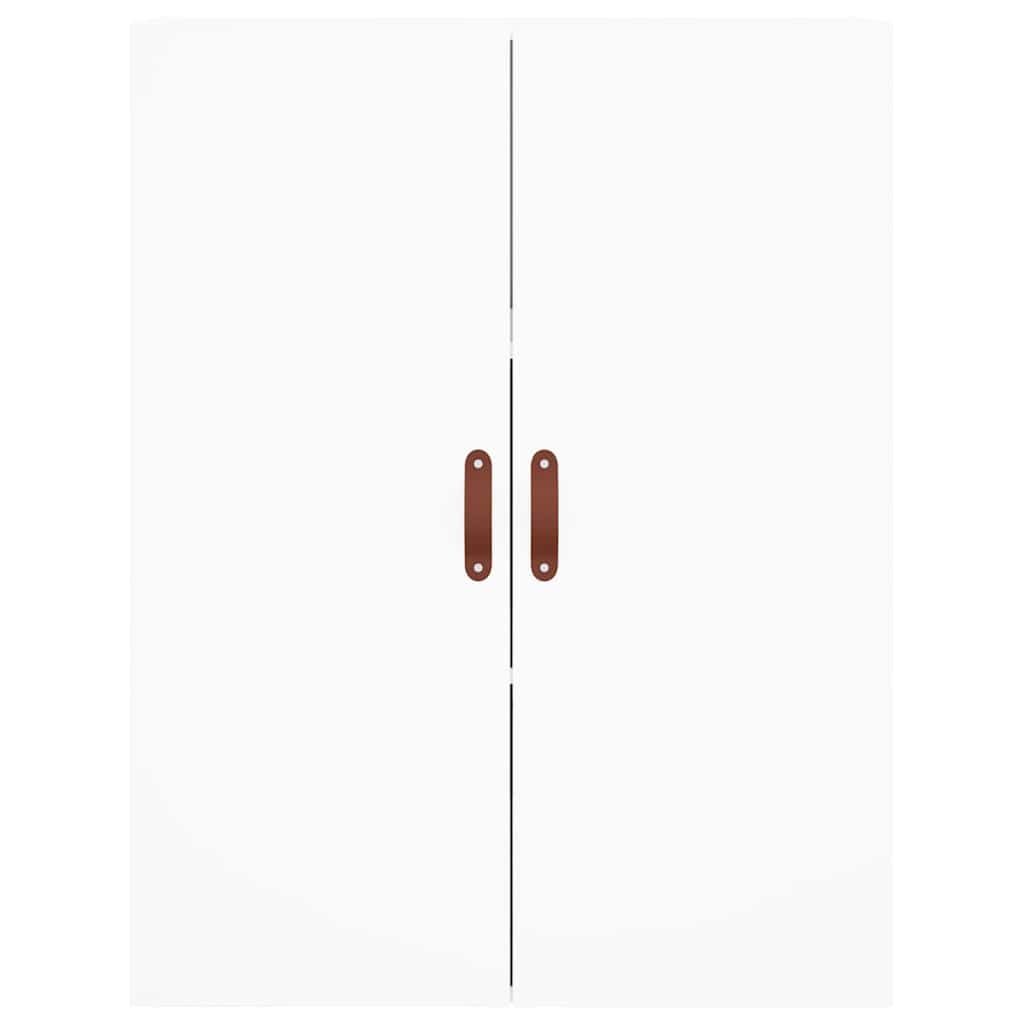 Visoka komoda bijela 69,5x34x180 cm konstruirano drvo