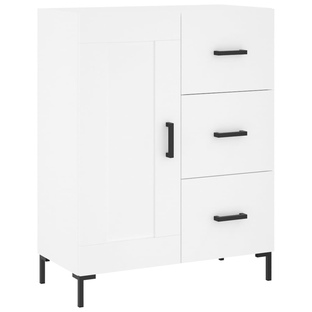 Visoka komoda bijela 69,5x34x180 cm konstruirano drvo