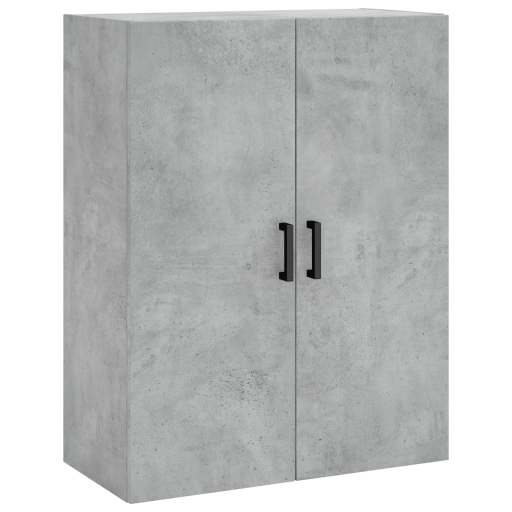 Visoka komoda siva betona 69,5x34x180 cm od konstruiranog drva