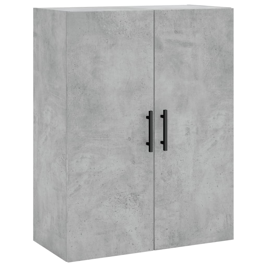 Visoka komoda siva betona 69,5x34x180 cm od konstruiranog drva
