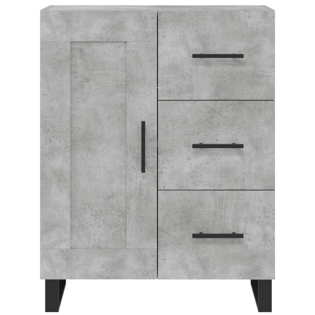 Visoka komoda siva betona 69,5x34x180 cm od konstruiranog drva