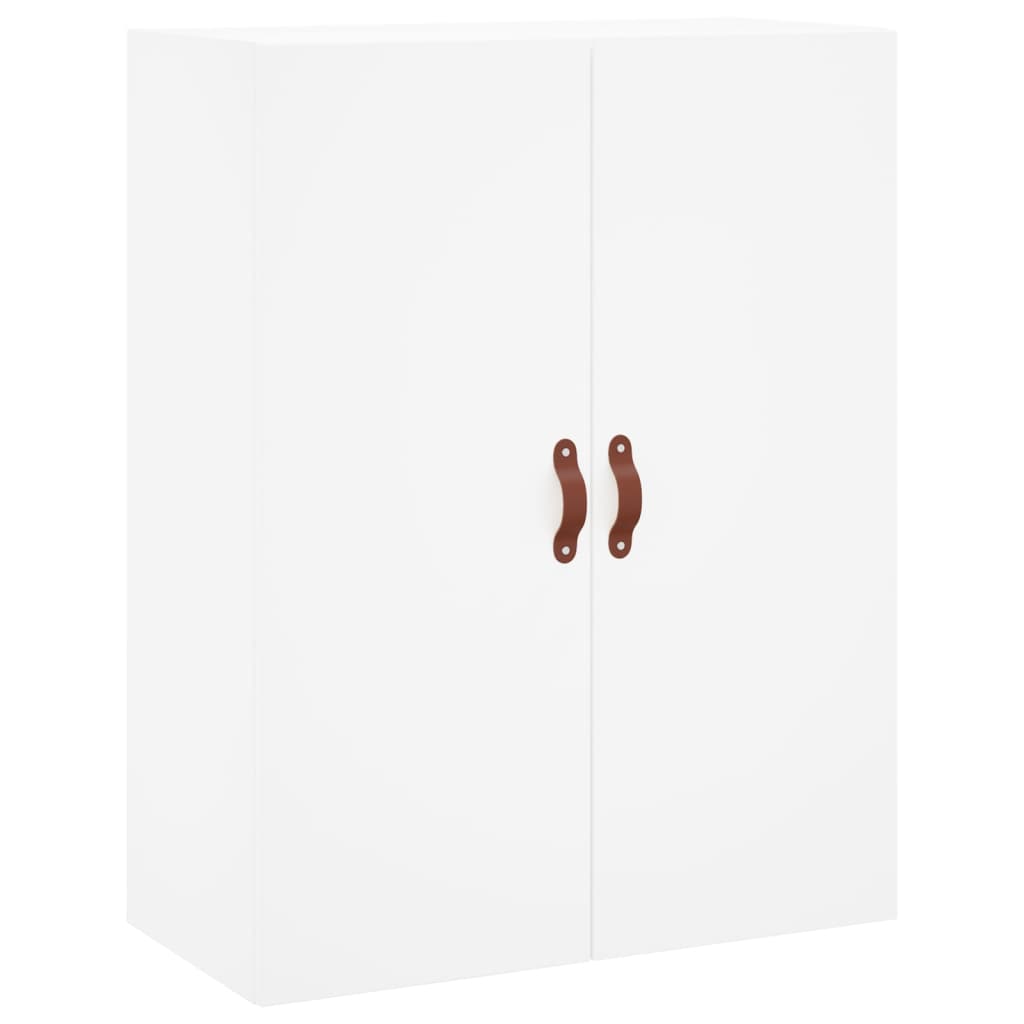 Visoka komoda bijela 69,5x34x180 cm konstruirano drvo