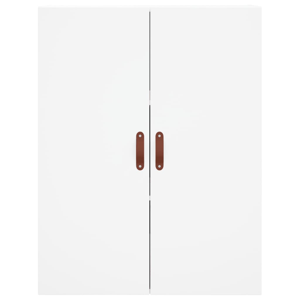 Visoka komoda bijela 69,5x34x180 cm konstruirano drvo