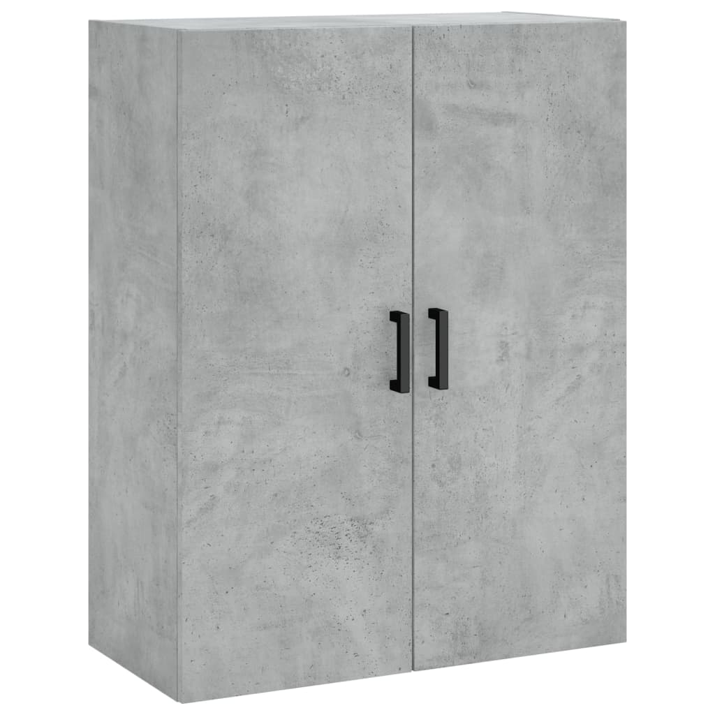 Visoka komoda siva betona 69,5x34x180 cm od konstruiranog drva