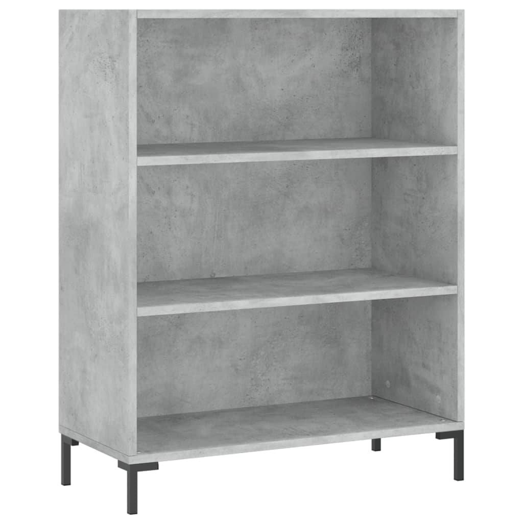 Visoka komoda siva betona 69,5x34x180 cm od konstruiranog drva