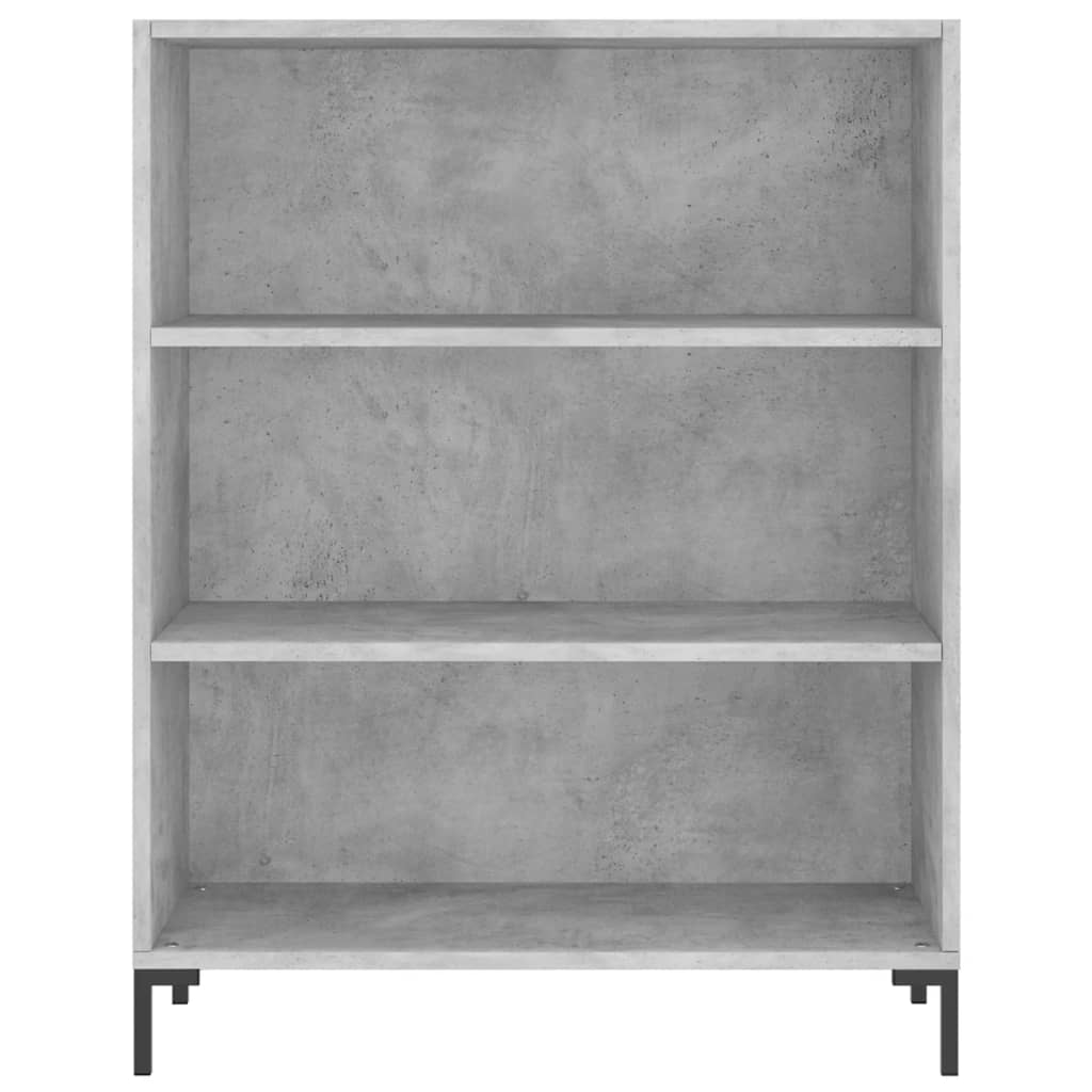 Visoka komoda siva betona 69,5x34x180 cm od konstruiranog drva