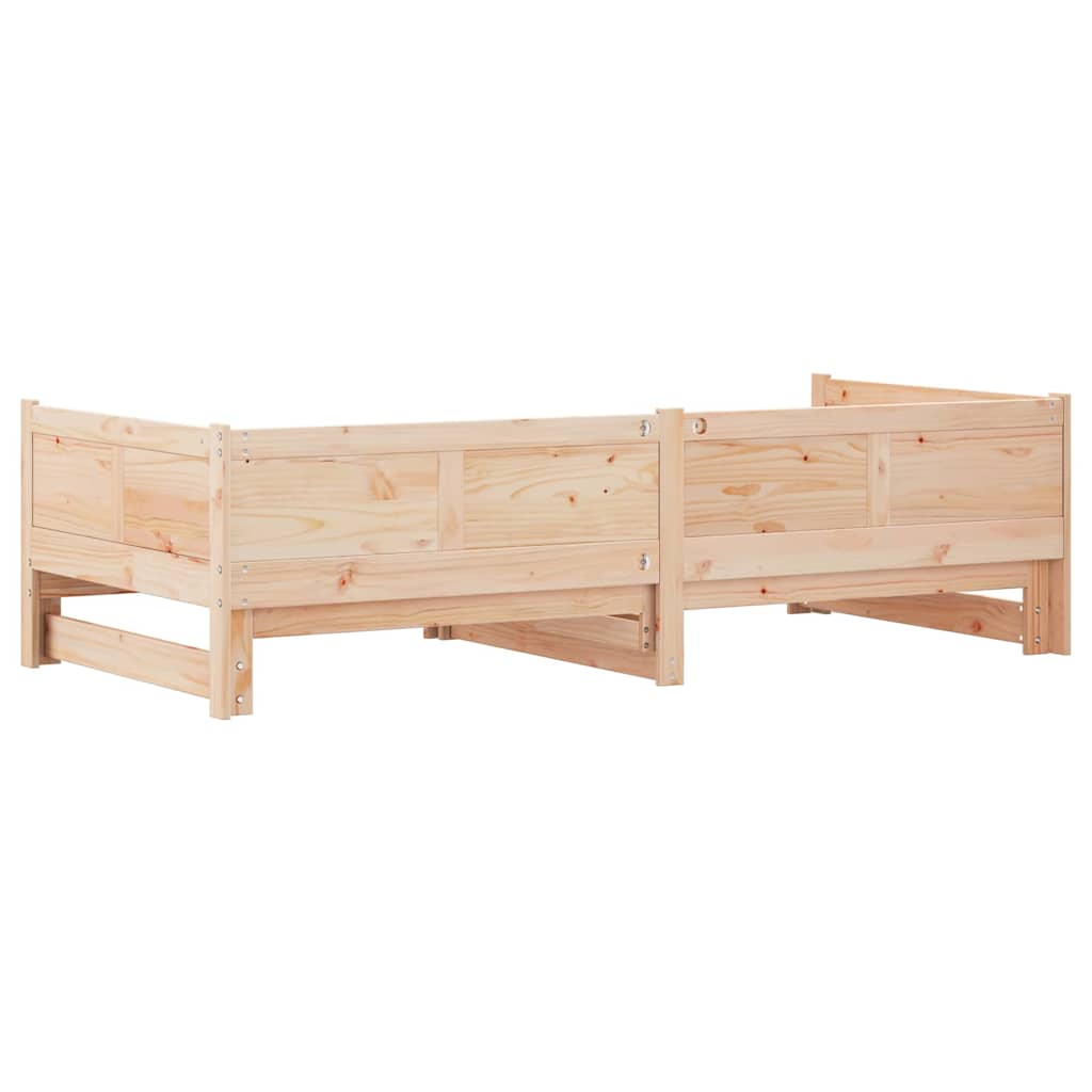 Krevet za povlačenje za dan Smeđa 203,5 x 184 x 56,5 cm