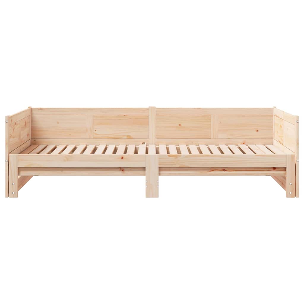 Krevet za povlačenje za dan Smeđa 203,5 x 184 x 56,5 cm