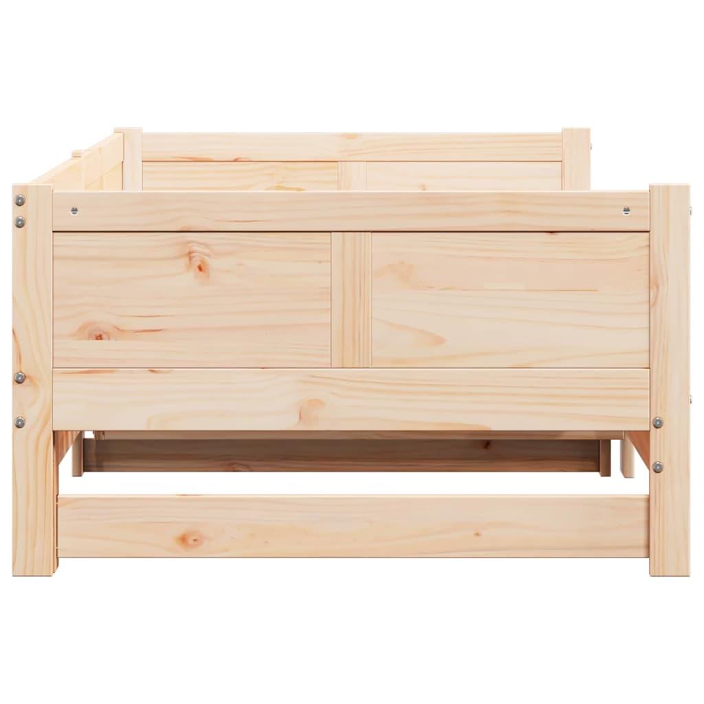 Krevet za povlačenje za dan Smeđa 203,5 x 184 x 56,5 cm