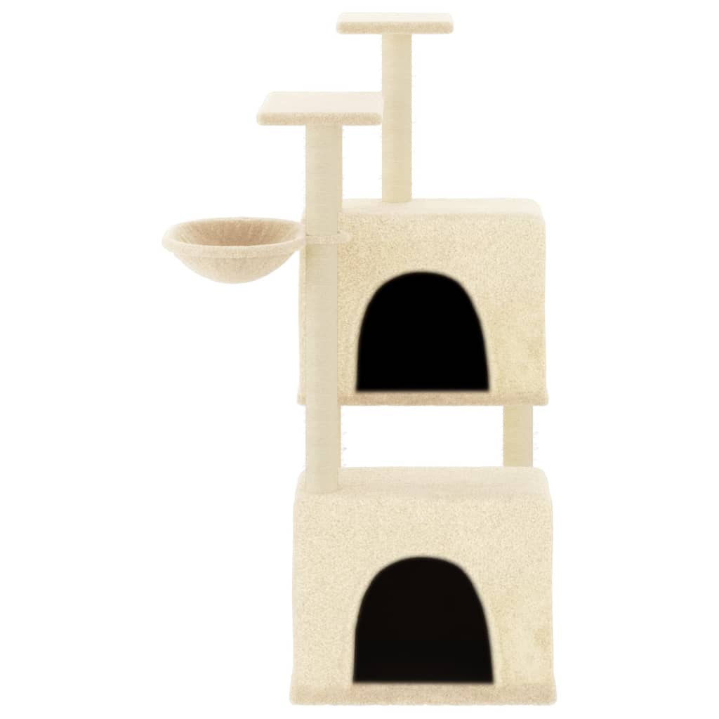 Penjalica za mačke sa stupovima za grebanje krem 122 cm