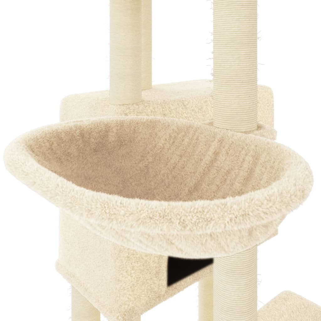 Penjalica za mačke sa stupovima za grebanje krem 122 cm