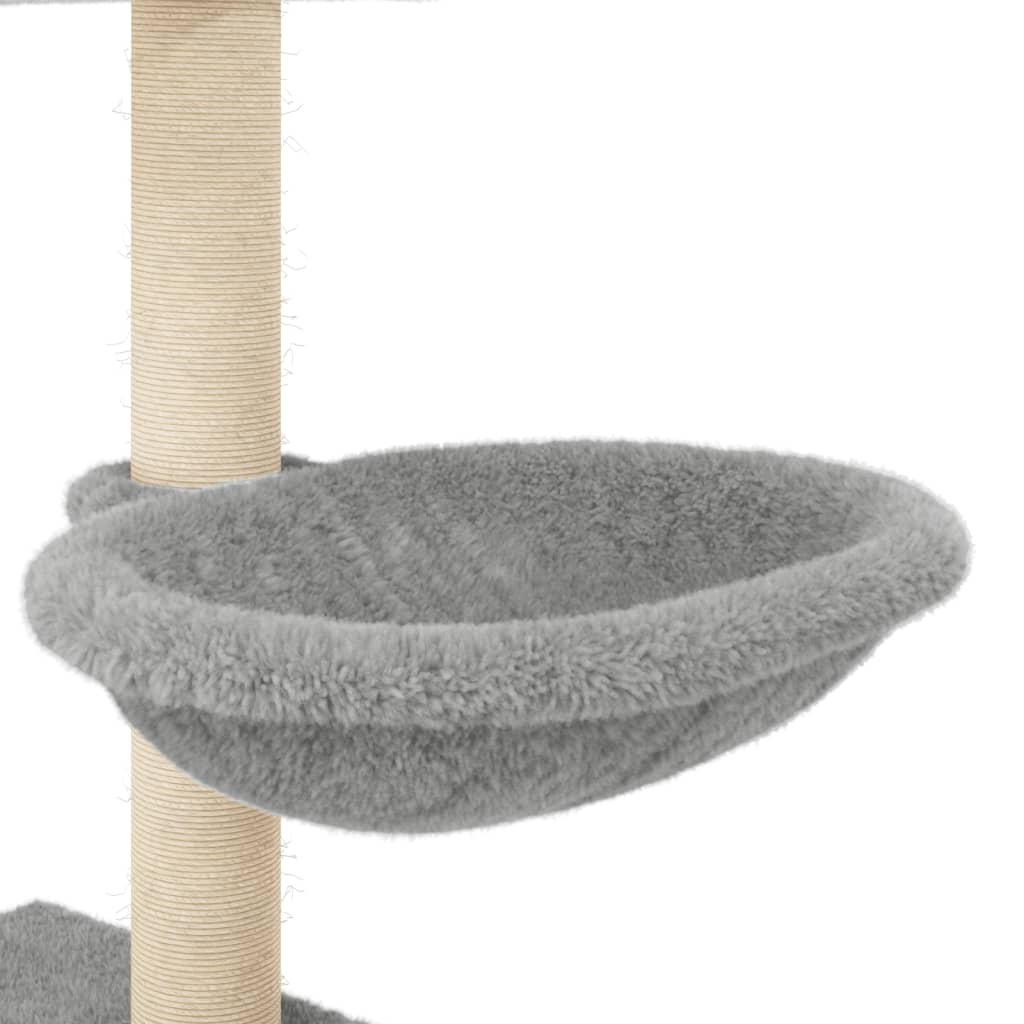 Penjalica za mačke sa stupovima za grebanje svjetlosiva 117 cm