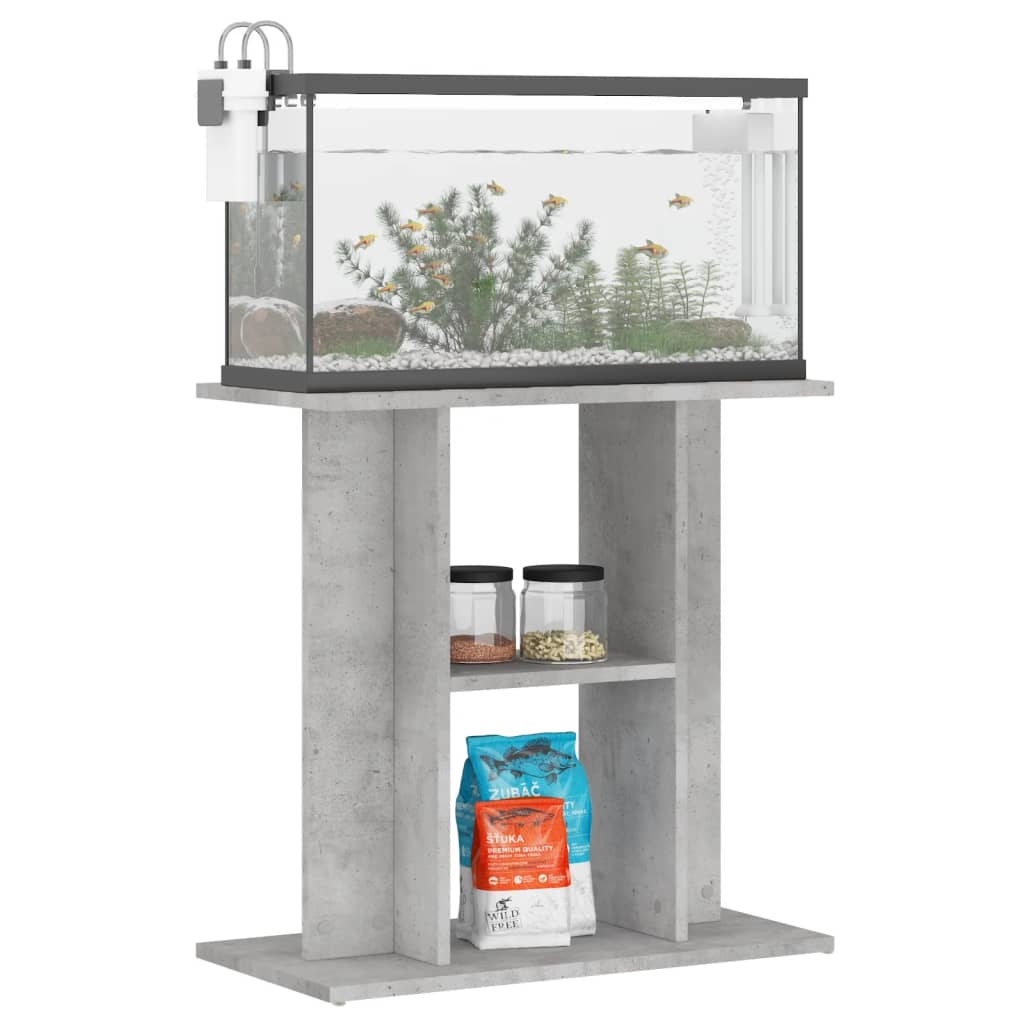 Stalak za akvarij Betonski Sivi 60x30x60 cm Konstruirano drvo