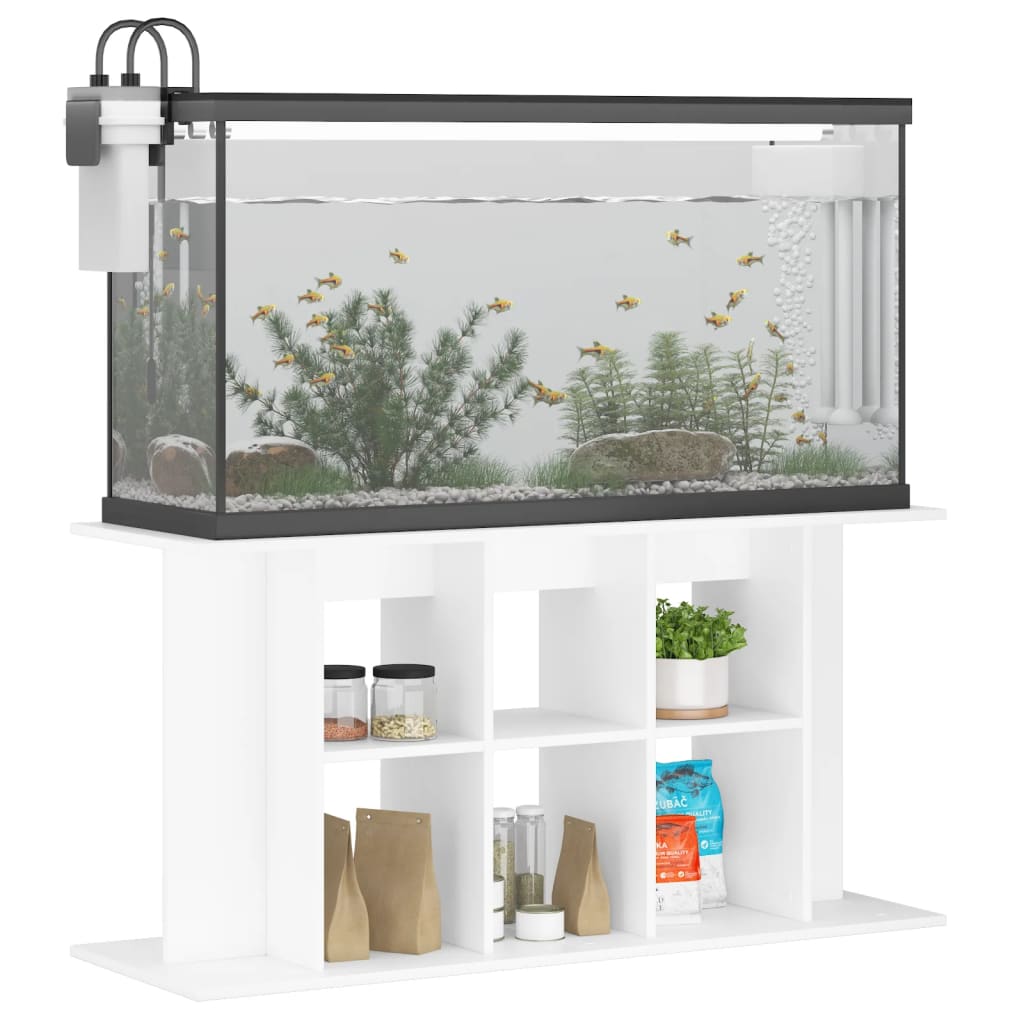 Stalak za akvarij bijeli 120 x 40 x 60 cm od konstruiranog drva