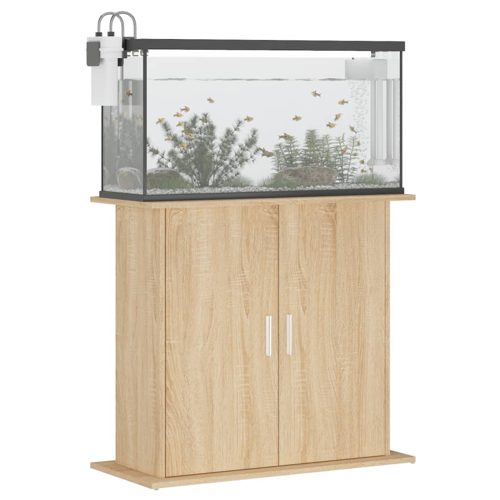 Stalak za akvarij Sonoma hrast 81x36x73 cm Konstruirano drvo