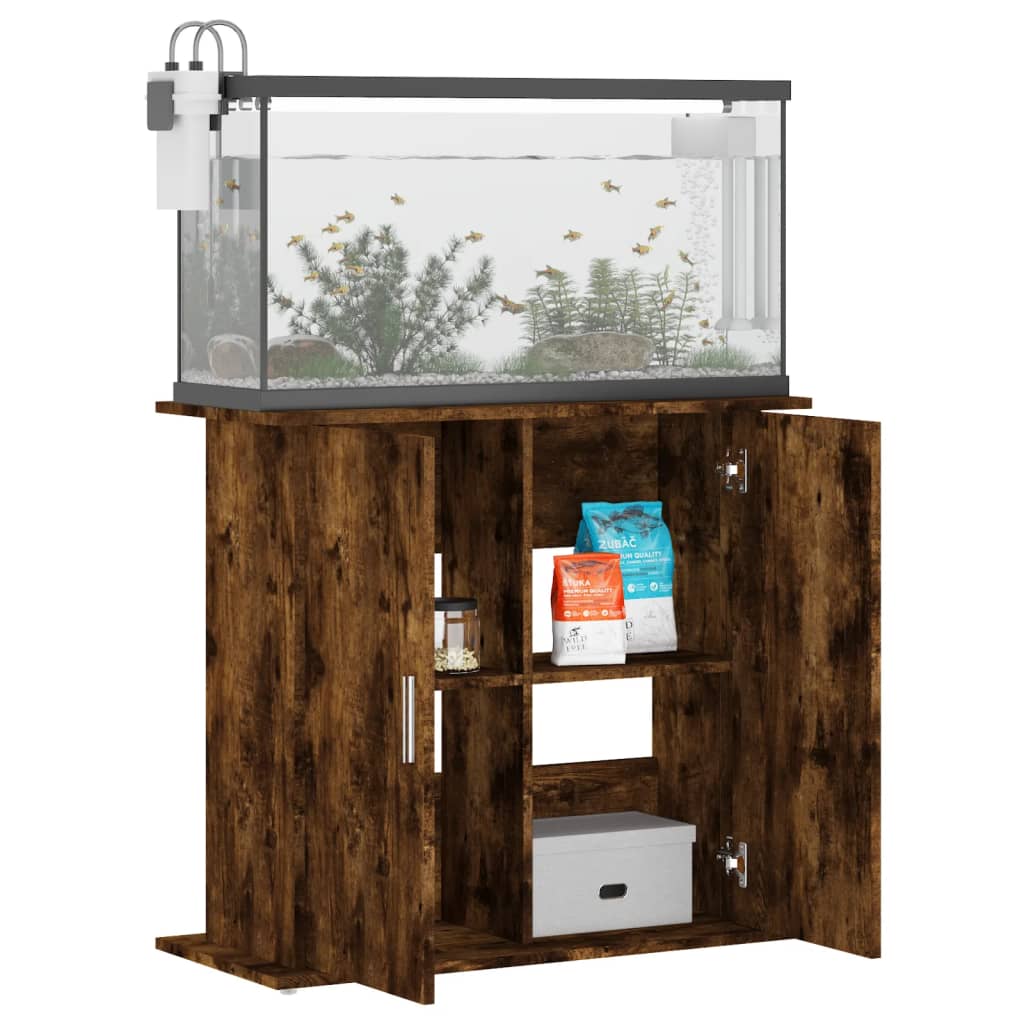 Stalak za akvarij boja hrasta 81 x 36 x 73 cm konstruirano drvo