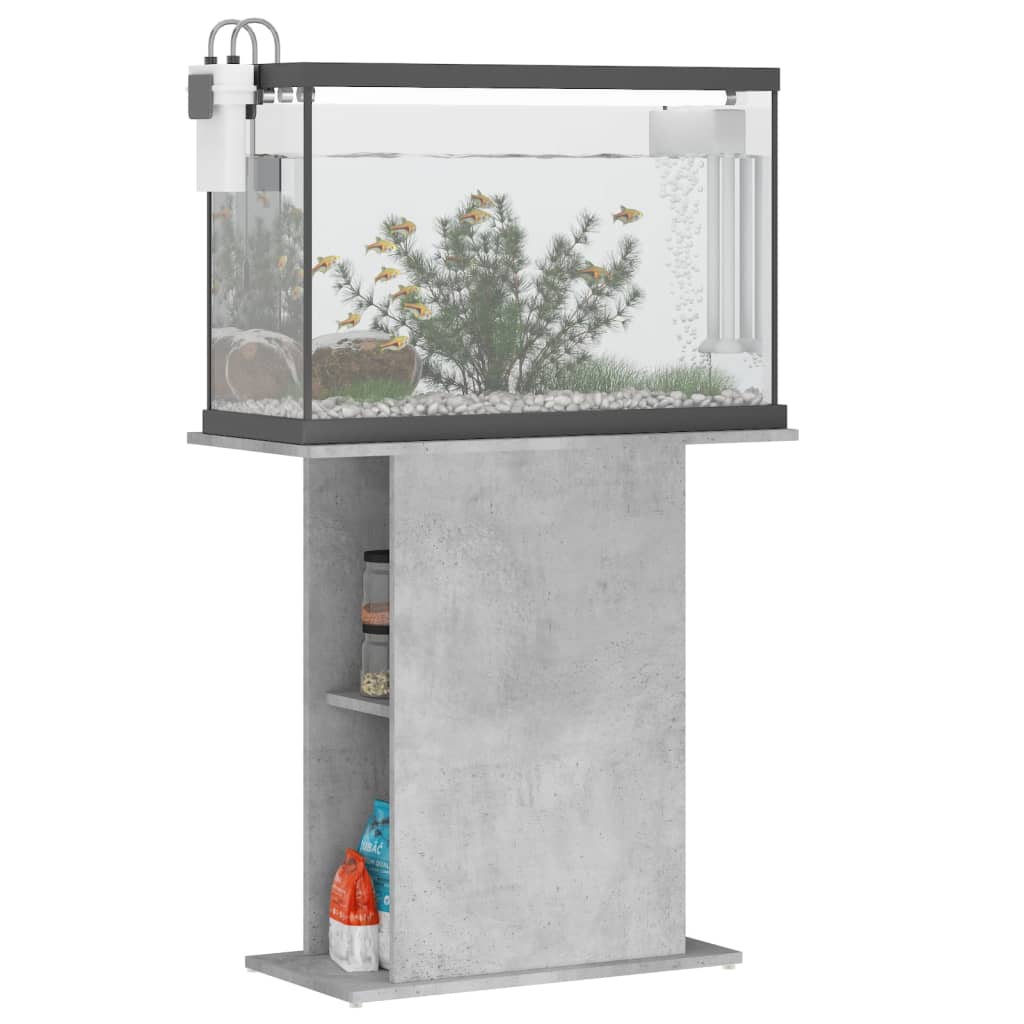 Stalak za akvarij boja betona 75x36x72,5 cm konstruiranog drva