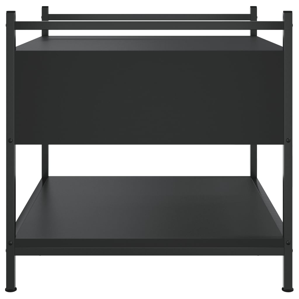Stolić za kavu crni 50 x 50 x 50 cm od konstruiranog drva