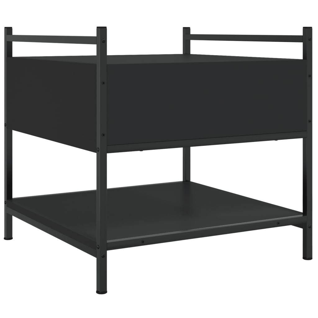 Stolić za kavu crni 50 x 50 x 50 cm od konstruiranog drva