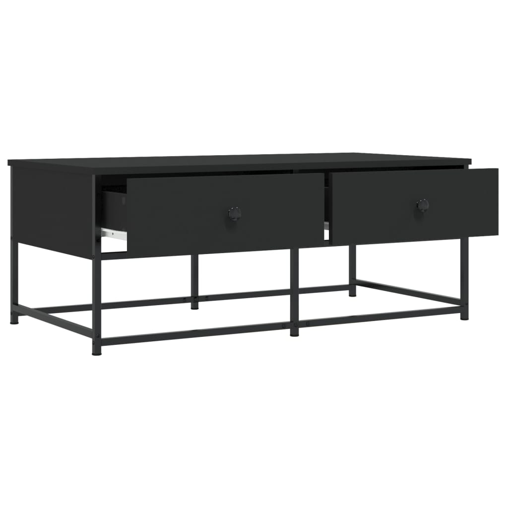 Stolić za kavu crni 100 x 51 x 40 cm od konstruiranog drva