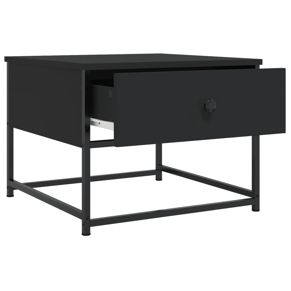 Stolić za kavu crni 51x51x40 cm od konstruiranog drva