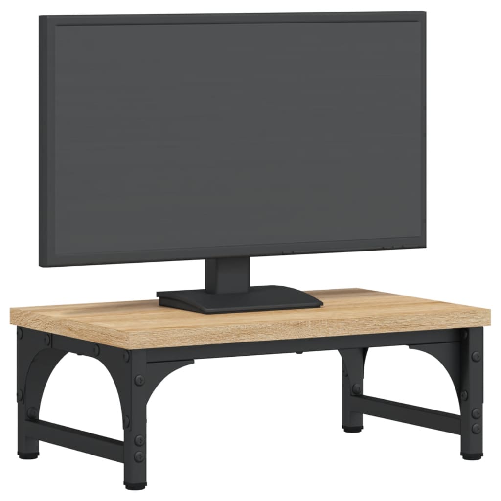 Stalak za monitor boja hrasta 37 x 23 x 14 cm konstruirano drvo