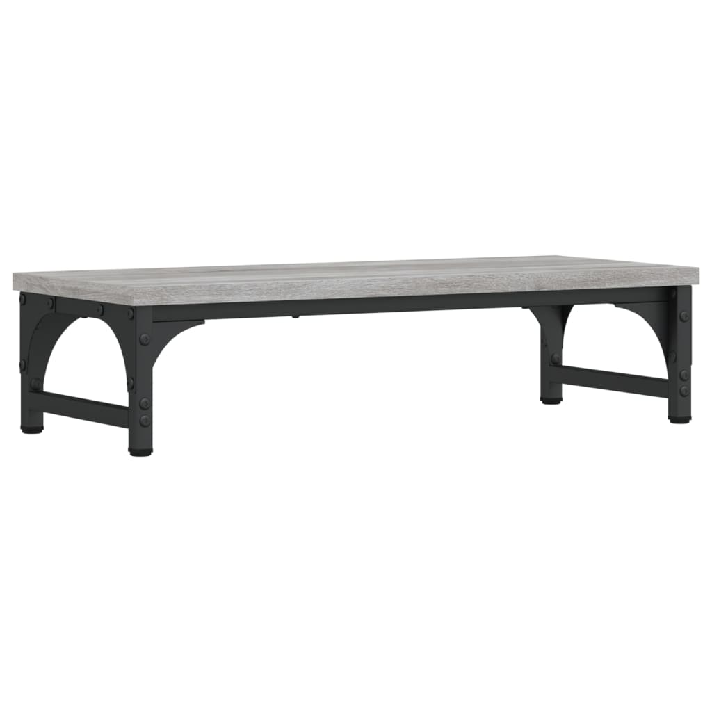 Stalak za monitor siva boja hrasta 55x23x14cm konstruirano drvo