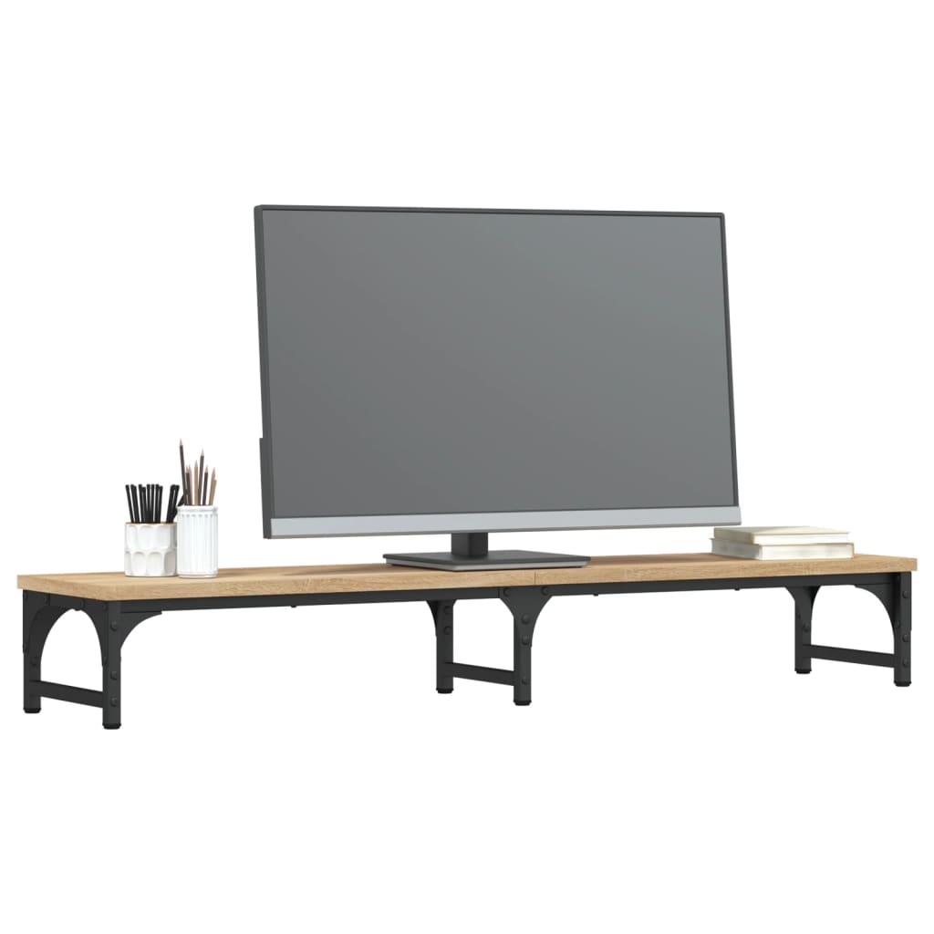 Stalak za monitor boja hrasta 105x23x15,5 cm konstruirano drvo