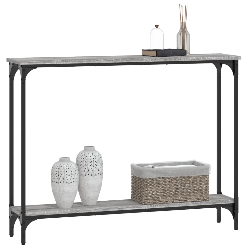 Konzolni stol boja hrasta 100 x 22,5 x 75 cm konstruirano drvo