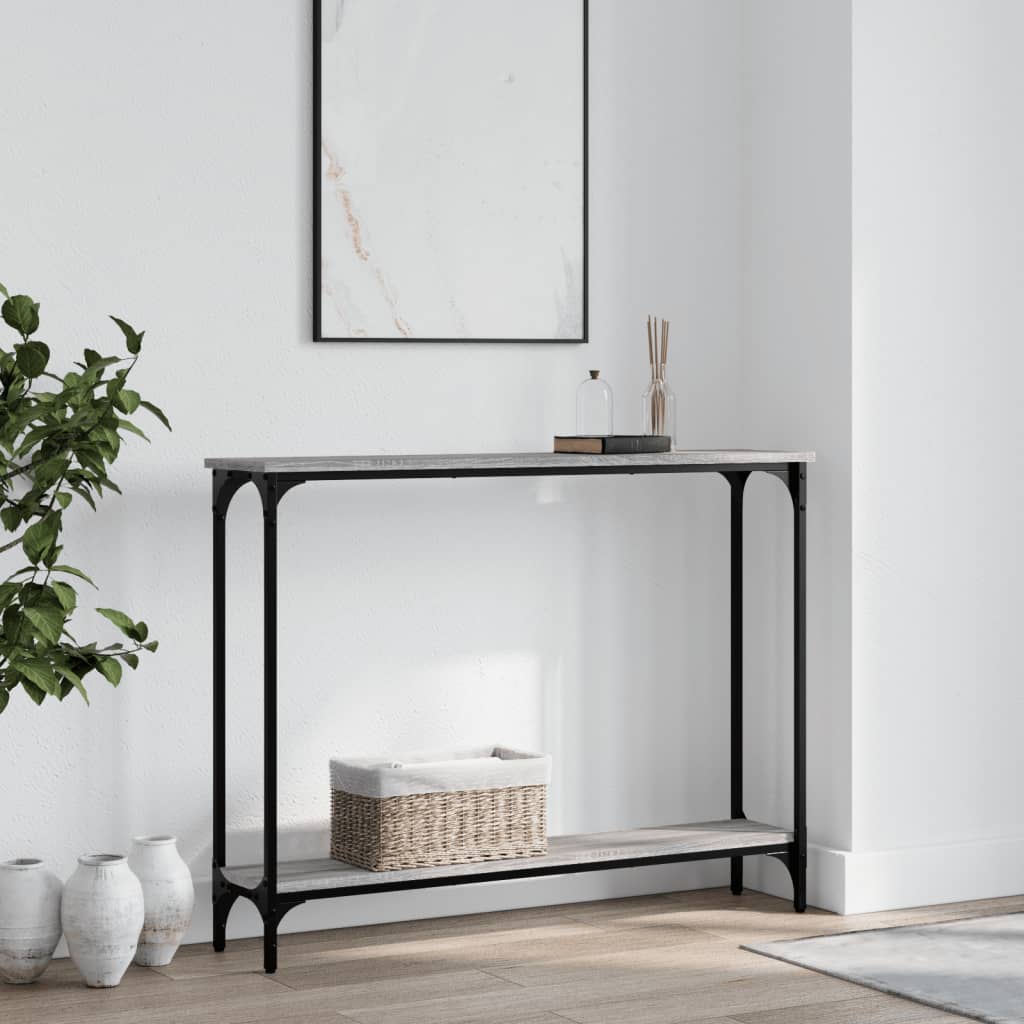 Konzolni stol boja hrasta 100 x 22,5 x 75 cm konstruirano drvo