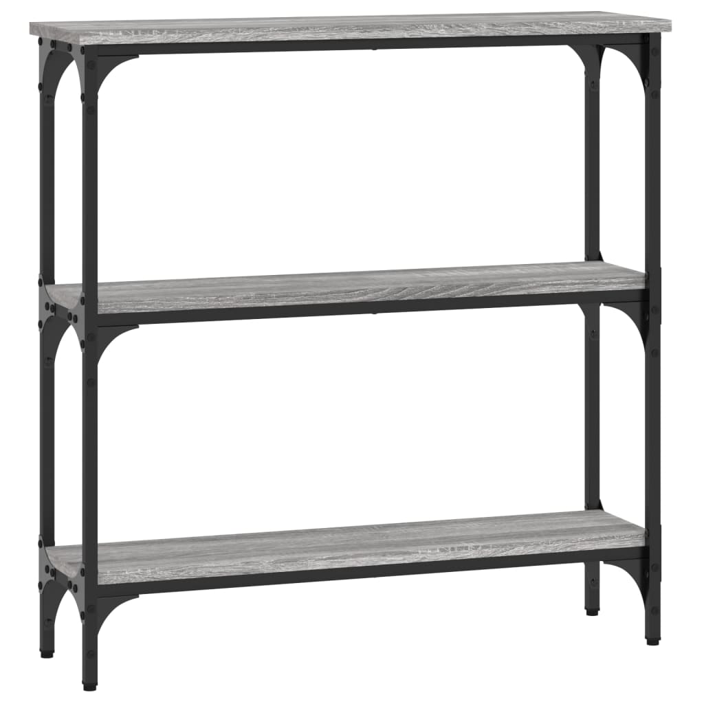 Konzolni stol siva boja hrasta 75x22,5x75 cm konstruirano drvo