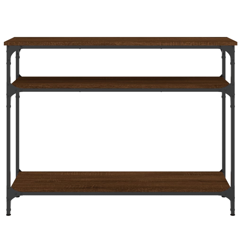 Konzolni stol boja smeđeg hrasta 100x29x75 cm konstruirano drvo