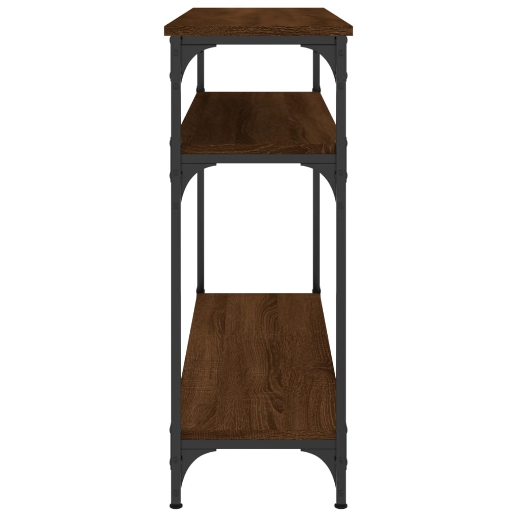 Konzolni stol boja smeđeg hrasta 100x29x75 cm konstruirano drvo
