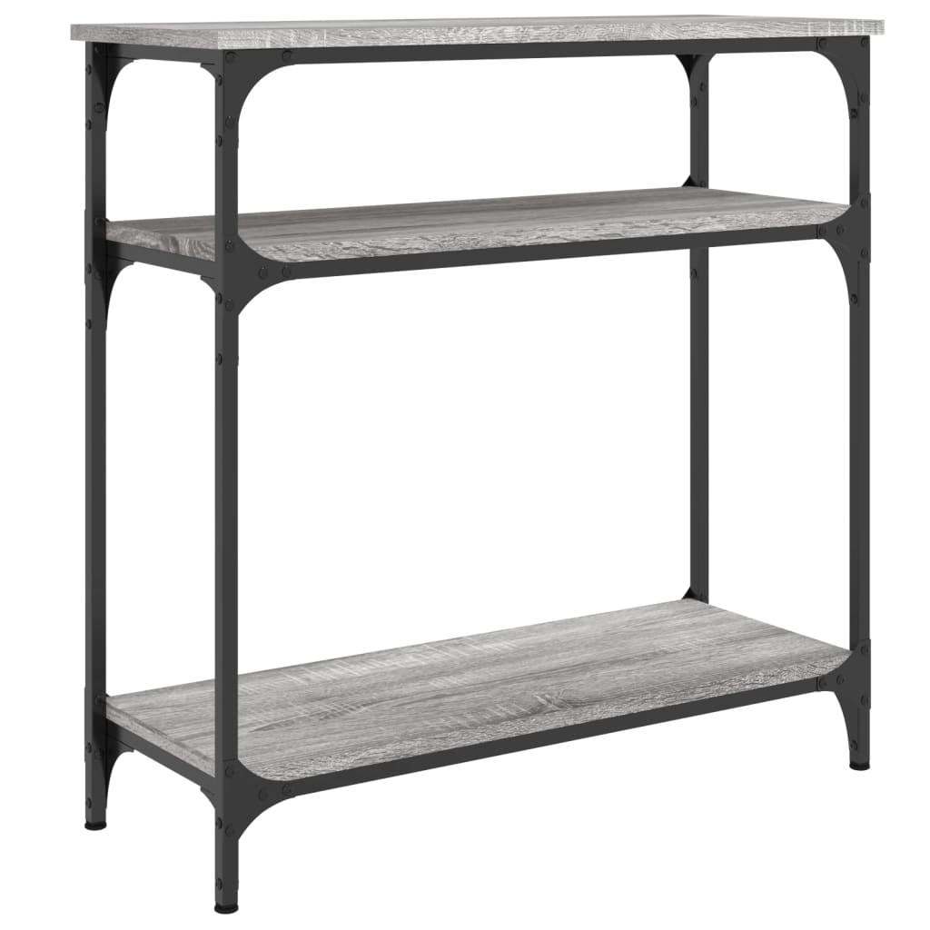 Konzolni stol siva boja hrasta 75x29x75 cm konstruirano drvo